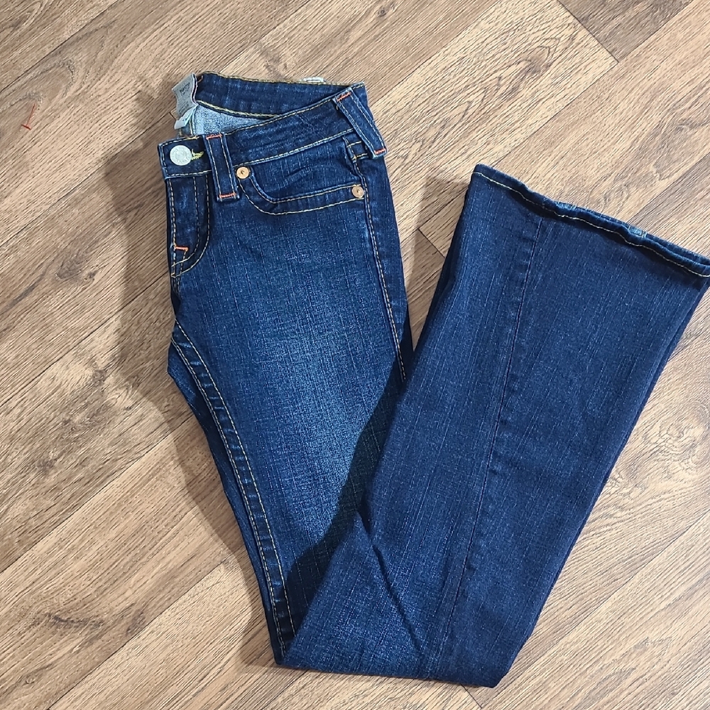 True Religion Dark Blue Boot Leg Jeans